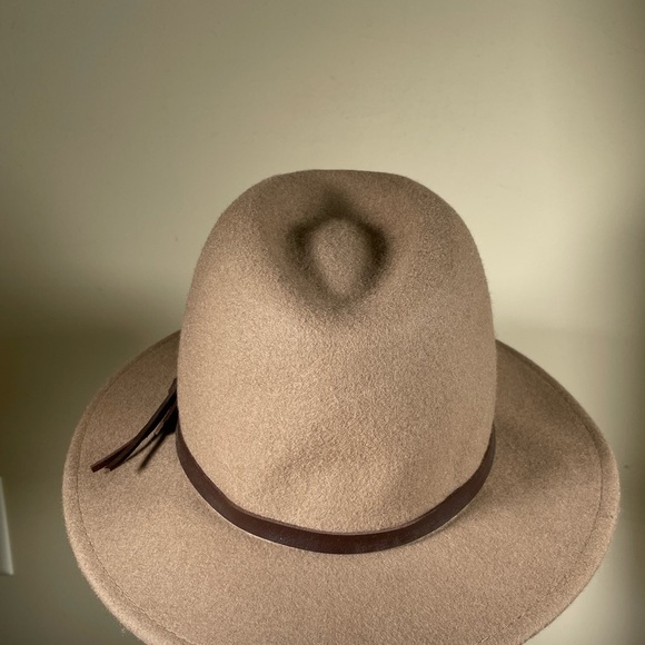 Manhattan Hat Company Wool Fedora Hat BOHO CITY CHIC Taupe Detail adjustable - Picture 7 of 15